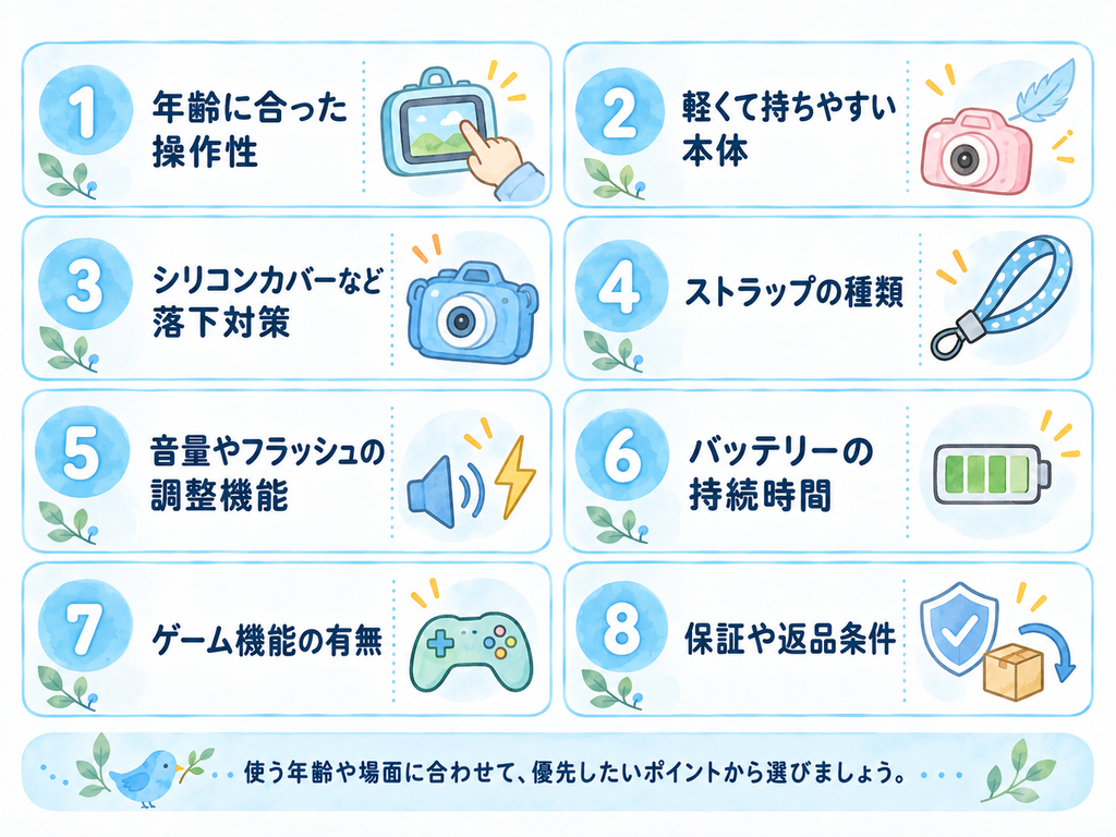 子ども向けキッズカメラの選び方